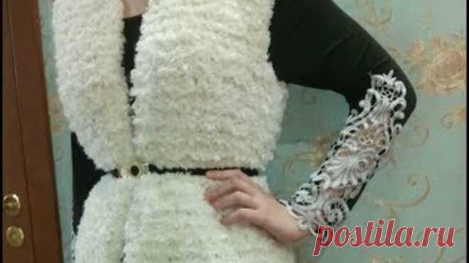 Жилет из  Ализе Фурлана ОЧЕНЬ  ПОДРОБНЫЙ МК для НАЧИНАЮЩИХ