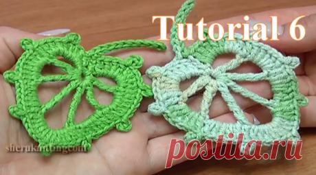 How To Crochet Leaf In Round |