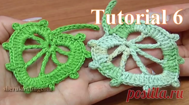 How To Crochet Leaf In Round |