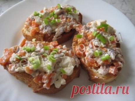 Бутерброды с селедкой как с красной икрой