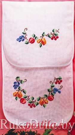 Полотенце с фруктами, вышитыми крестом :: Рушники :: Вышивка крестиком :: RukoDelie.by