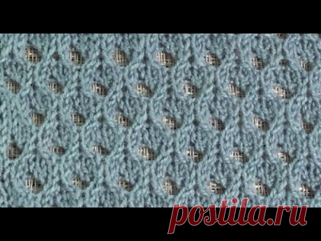Ажурная сетка / Вязание спицами