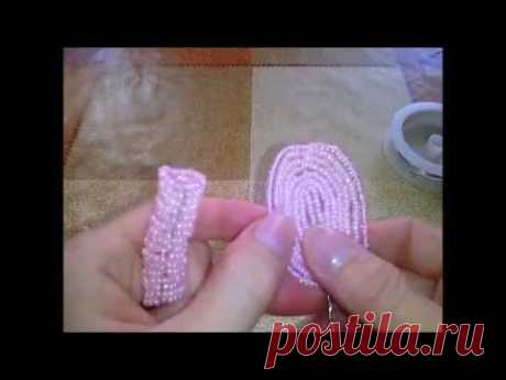 Нежная роза из бисера.Часть 2 - Сердцевина.