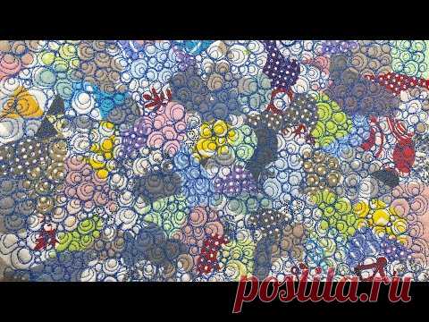 Утилизация лоскутов. Стежка Пиццы. Квилтинг из остатков от шитья - YouTube