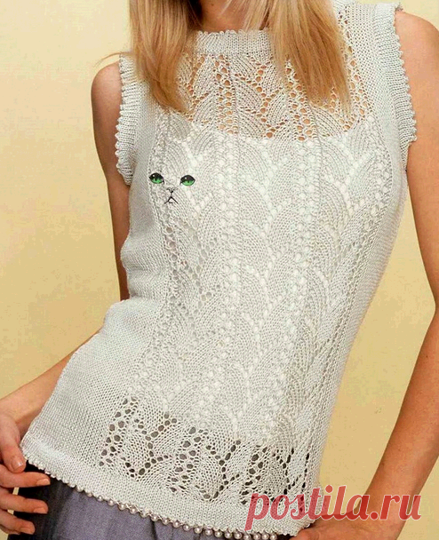 Безрукавка ажурная