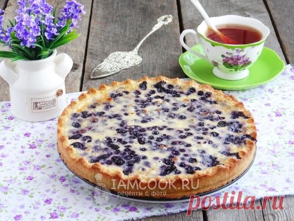 Песочный пирог с черникой