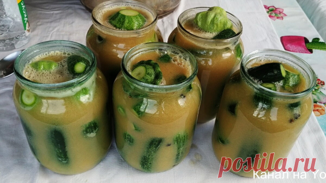 Рецепт вкусных, хрустящих маринованных огурцов в горчичной заливке на зиму+видео | Огород бабы Кати | Яндекс Дзен