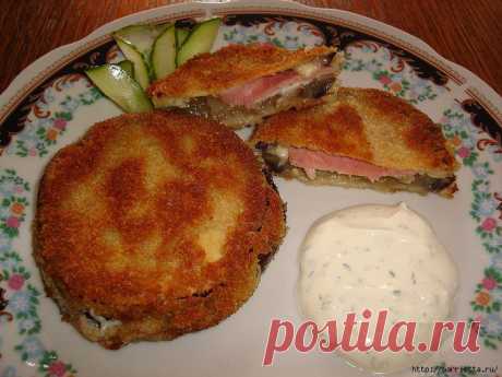 Баклажанные кармашки. Рецепт.