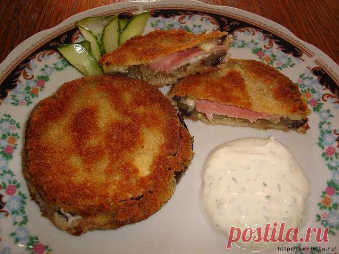 Баклажанные кармашки. Рецепт.