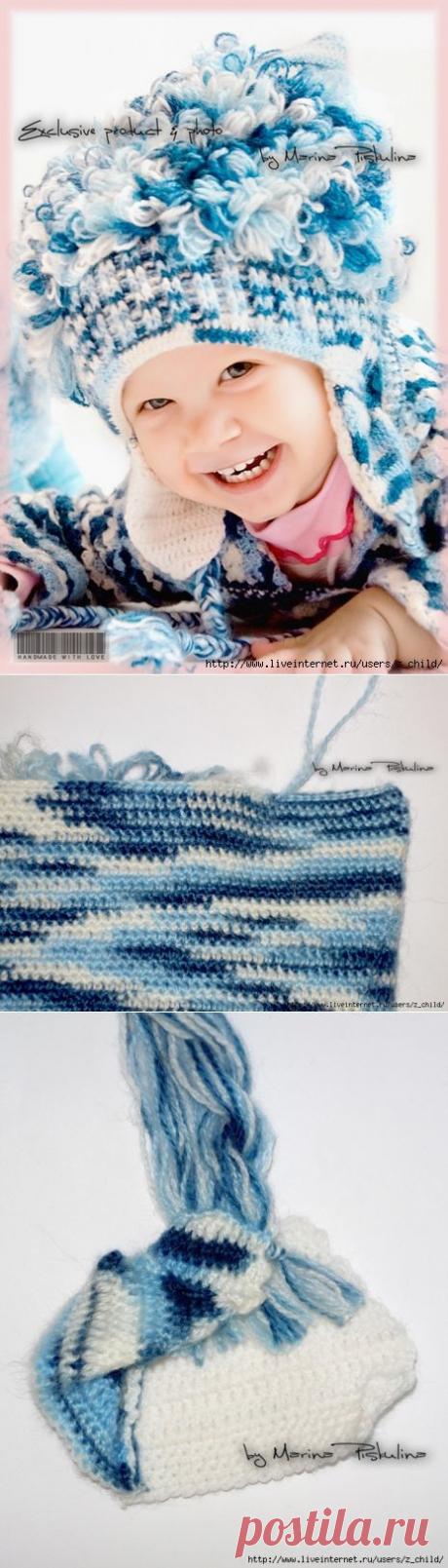 Котошапка &quot;Мой голубой котенок&quot; + МК /by Marina Piskulina