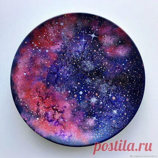 Декоративная тарелка Магия космоса – купить в интернет-магазине на Ярмарке Мастеров с доставкой