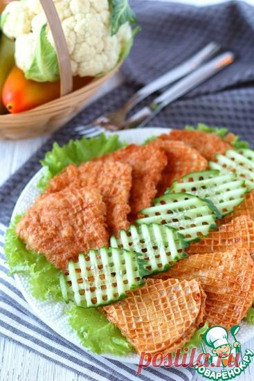 Вафельные треугольнички с индейкой Кулинарный рецепт