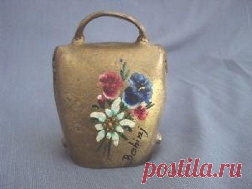 Swiss Cow Bell Antique Souvenir Strap Vintage Brass Original | eBay