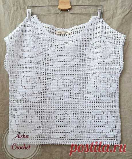 Нежные летние топы крючком. 6 моделей со схемами | Paradosik_Handmade | Яндекс Дзен