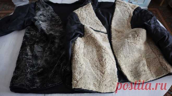 Куда пристроить меховую подстёжку от старой куртки: из неё можно сшить шикарную тёплую вещь |... У меня осталось несколько подстёжек от старых курток. Выкидывать их жалко, решила потихоньку перешивать в новые вещи. Сегодня покажу, какую чудную жилетку я смастерила из этого добра.