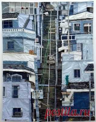 Джинсовые города / Переделка джинсов / Своими руками - выкройки, переделка одежды, декор интерьера своими руками - от ВТОРАЯ УЛИЦА