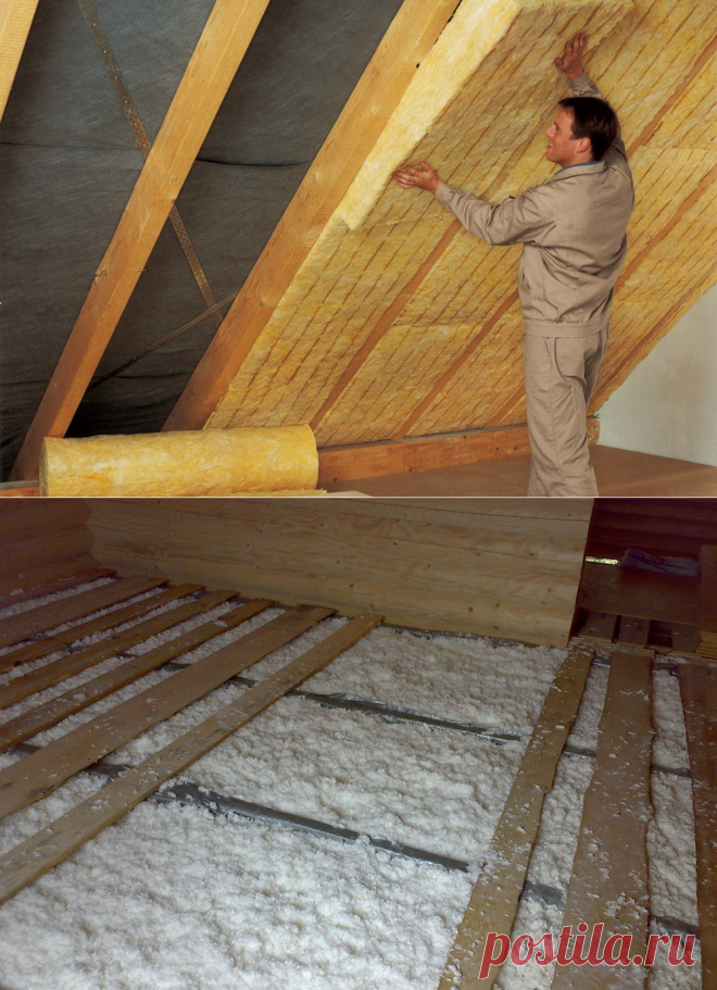 Варианты утепления потолка
