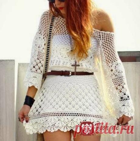 Kel Cuesta - Tricô e crochê: Blusa branca de crochê - passo a passo