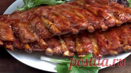 Свиные ребрышки с яблочным пюре по-канадски | Четыре вкуса