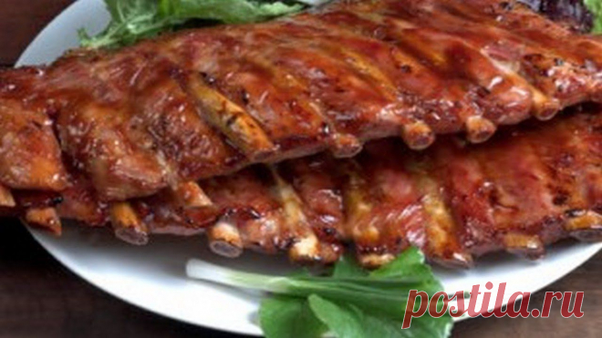 Свиные ребрышки с яблочным пюре по-канадски | Четыре вкуса