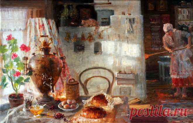 луг.околица.домишко. худ.Василий Жданов.