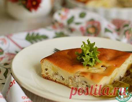 Заливной пирог с курицей и картофелем – кулинарный рецепт