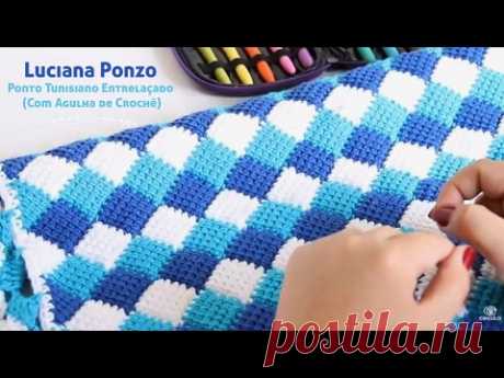 Luciana Ponzo - Ponto Tunisiano Entrelaçado (Com Agulha de Crochê)