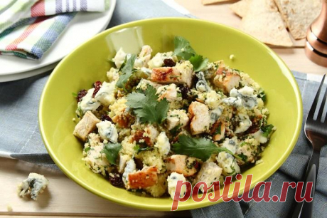 Как приготовить салат из кускуса с курицей и сыром – пошаговый рецепт с фото.