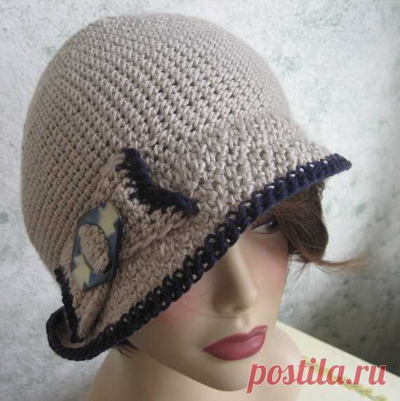 flapper-hat-with-bow-cloche-crochet-pattern.jpg (570×571)