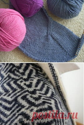 Легкий в освоении и увлекательный метод Contiguous бесшовного вязания изделия с втачным рукавом...