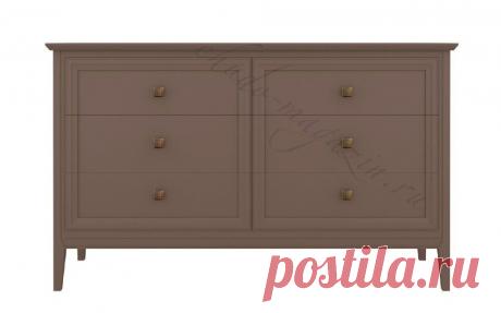 Широкий комод коричневого цвета с 6 выдвижными ящиками купить по цене 85 340 руб. в Москве — интернет магазин chudo-magazin.ru