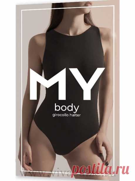 MY BO294 BODY girocollo halter женское боди из мягкой эластичной микрофибры без рукава и вырезом