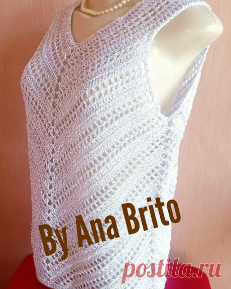 Blusa diagonal em crochê!