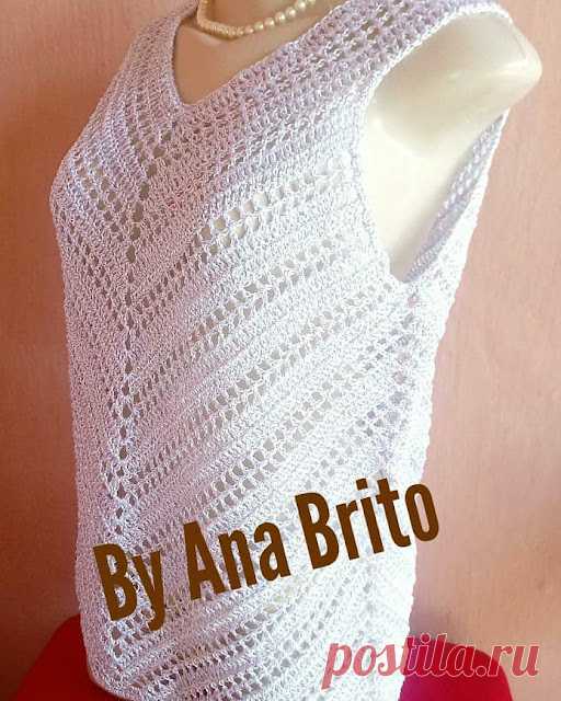 Blusa diagonal em crochê!