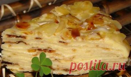 Торт-пирог с заварного теста+заварной крем