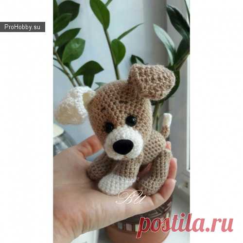 Милый щенок крючком / Вязание игрушек / ProHobby.su | Вязание игрушек спицами и крючком для начинающих, мастер классы, схемы вязания