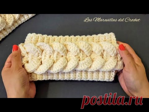 (SUBTITLED IN ENGLISH) #LasMaravillasdelCrochet Diadema a Crochet(ganchillo) con Trenza paso a paso