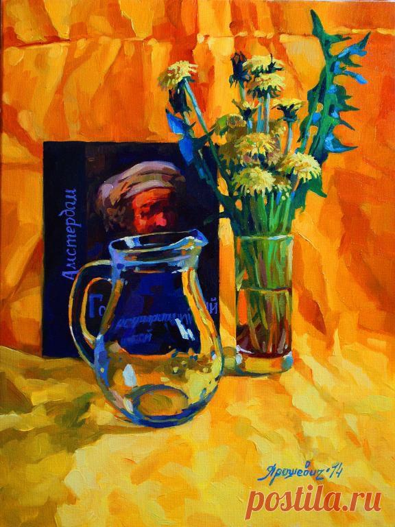 Картина масло холст "Одуванчики" 40х30 (4212082487) - Aukro.ua – больше чем аукцион