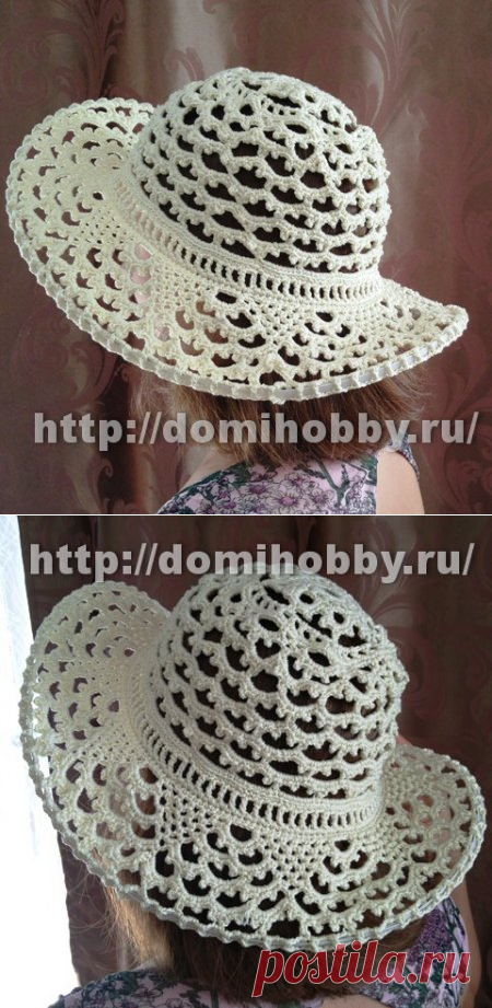 Летняя шляпа крючком