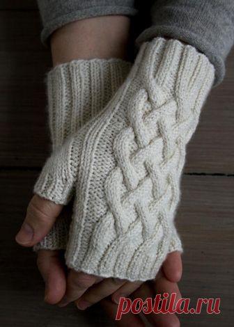 Митенки Traveling Cable (модель Purl soho) - блог экспертов интернет-магазина пряжи 5motkov.ru