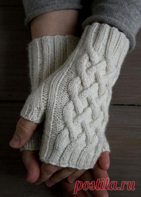 Митенки Traveling Cable (модель Purl soho) - блог экспертов интернет-магазина пряжи 5motkov.ru