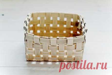 Как сплести корзинку из бересты