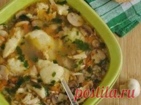 Гречневый суп с грибами и картофельными клецками Первое блюдо, которое полюбил мой внук! Просто супер!