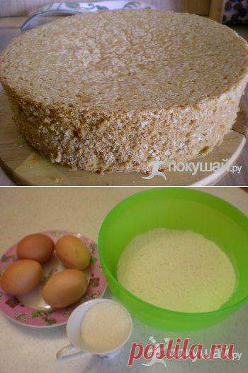Бисквитное  на кипятке без разделения яиц. - Простые рецепты Овкусе.ру
