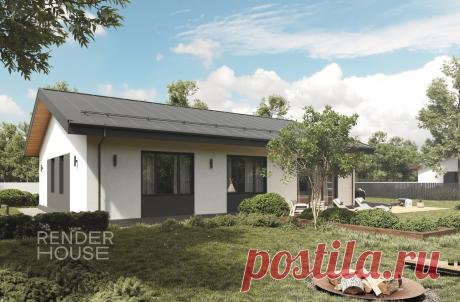 Проект «Оптима» дом в современном стиле под ключ | RNR