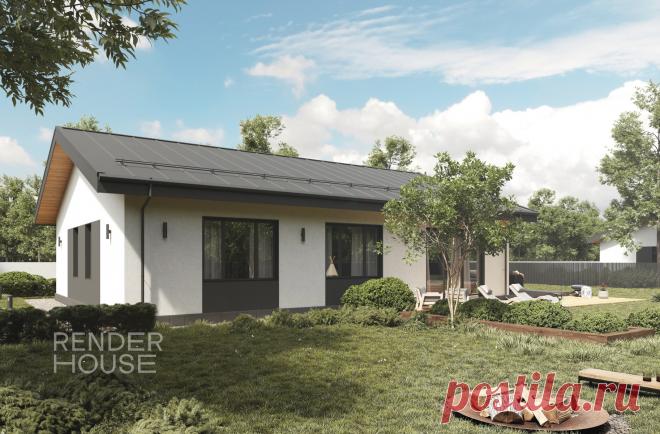 Проект «Оптима» дом в современном стиле под ключ | RNR