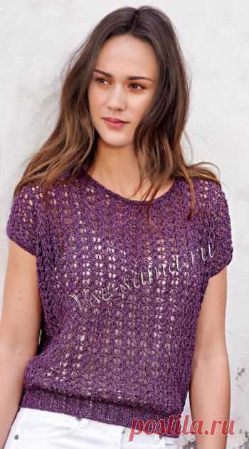 Ажурный топ спицами. / vse-sama.ru