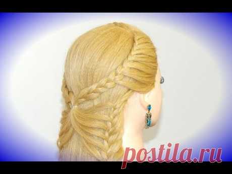 Hairstyles for long hair. Butterfly braid. Hairstyles for everyday.