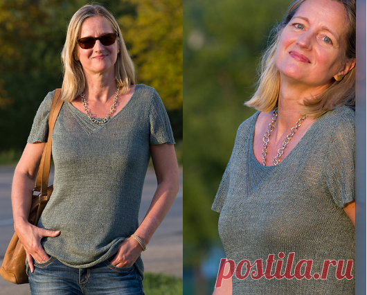 Льняной вязаный топ | ДОМОСЕДКА