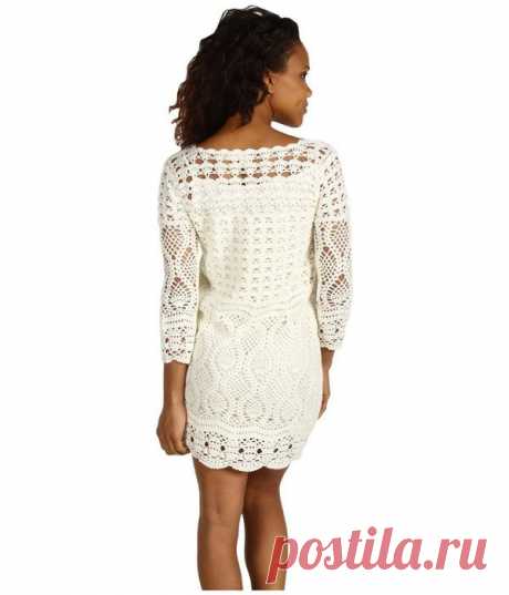 Платье-туника крючком